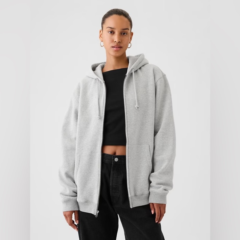 GAP Unisex VintageSoft Relaxed Zip Hoodie